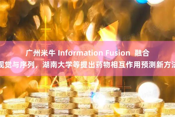 广州米牛 Information Fusion  融合视觉与序列，湖南大学等提出药物相互作用预测新方法